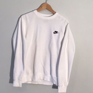 Nike Crew Neck White Long Sleeve sweatshirt Mens size Medium